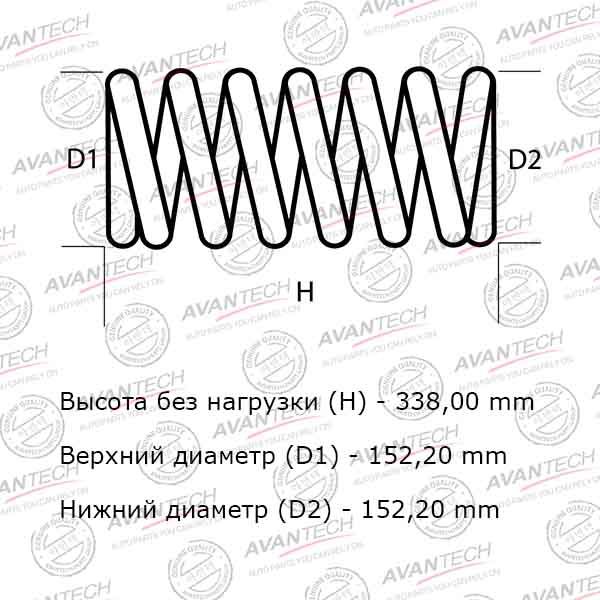 Комплект усиленных пружин подвески AVANTECH HS0127F - изображение Комплект усиленных пружин подвески AVANTECH HS0127F - изображение
