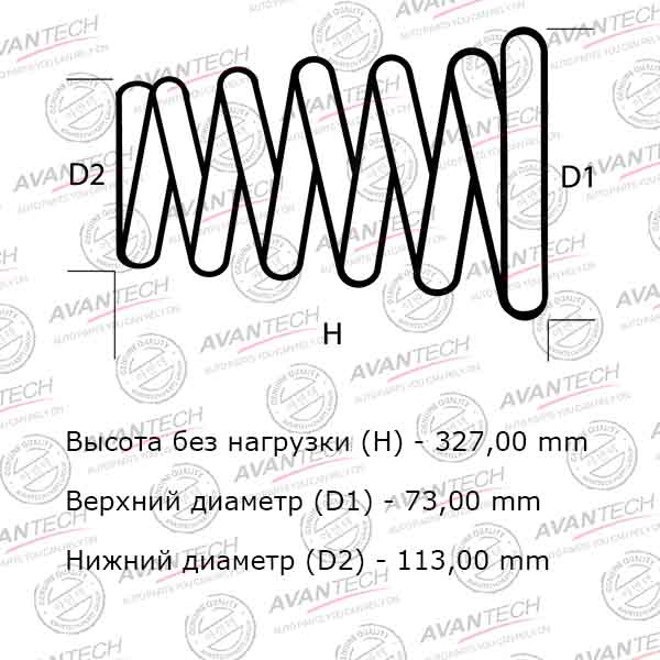 Комплект усиленных пружин подвески AVANTECH HS0703F - изображение