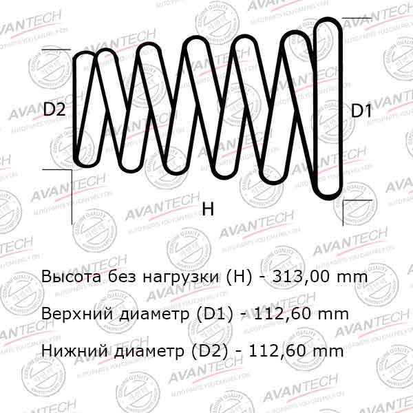 Комплект усиленных пружин подвески AVANTECH HS4112F - изображение