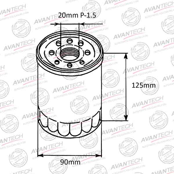 Фильтр масляный AVANTECH OF0407 - изображение 1
