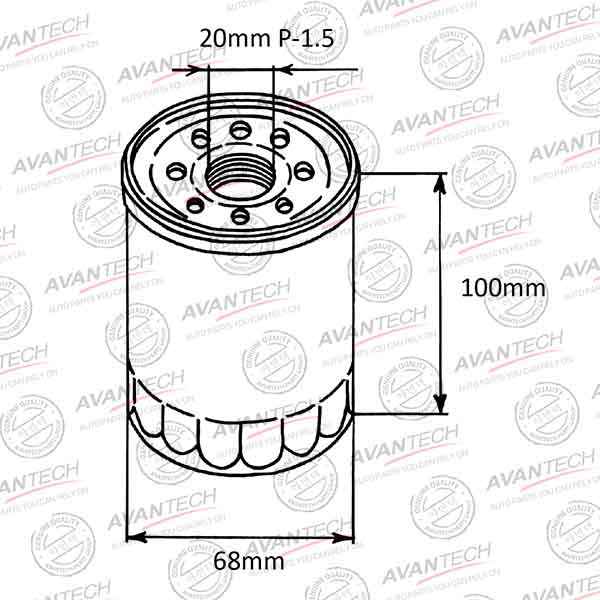 Фильтр масляный AVANTECH OF0509 - изображение 1