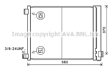 Радиатор кондиционера (конденсор) <b>AVA QUALITY COOLING DN5427D</b> - изображение Радиатор кондиционера (конденсор) <b>AVA QUALITY COOLING DN5427D</b> - изображение