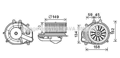 Вентилятор системы кондиционирования <b>AVA QUALITY COOLING VN8353</b> - изображение