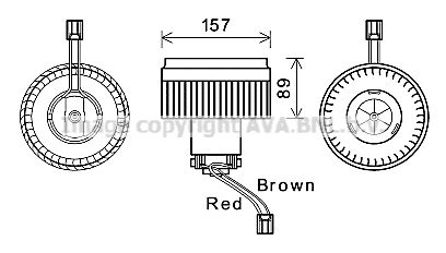 Электродвигатель вентиляции салона AVA QUALITY COOLING VO8177 - изображение