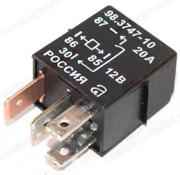 Реле 4-х конт. (12В, 20А) ВАЗ 1118 Калина, 2170 Приора <b>АВАР 98.3747-10</b> - изображение