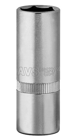 Головка 21мм 1/2" свечная с магнитн.фиксатором, 6 гран. AVS HS1221M  - изображение