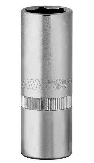 Головка 16мм 1/2" свечная с магнитным фиксатором 6 гран. AVS HS1216M  - изображение
