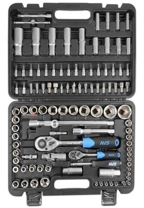Набор инструментов 1/4", 1/2" (6 гран., 108 предм.) AVS MASTER MTS-108 - изображение 1