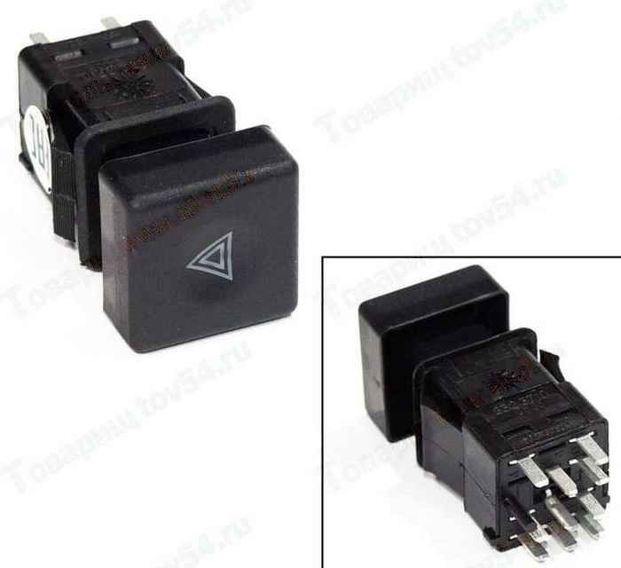 Выключатель аварийной сигнализации ВАЗ 2110 <b>АВТОАРМАТУРА 832.3710-05.03</b> - изображение