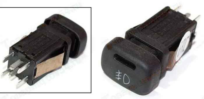 Выключатель противотуманных фар ВАЗ 2114, газ-3310 Валдай <b>АВТОАРМАТУРА 93.3710-01.01</b> - изображение