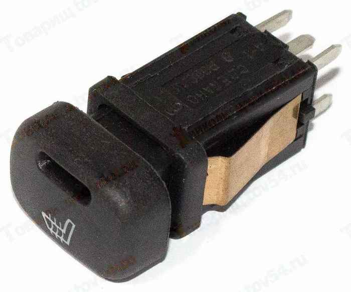 Выключатель обогрева сидений ВАЗ 2108-2115 Евро, ГАЗ 3310 <b>Автоарматура 93.3710-01.05.</b> - изображение