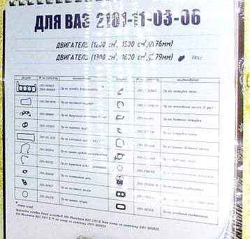 Набор прокладок ДВС ВАЗ 2101 (79,0) полный Люкс <b>АвтоГаскет 2101-11-03-06 (79,0) полн.</b> - изображение 1