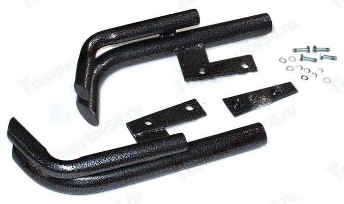 Защита бампера ВАЗ 2123 Шеви Нива заднего 'двойные уголки' <b>АВТОГЛУШИТЕЛЬ АК 001556</b> - изображение