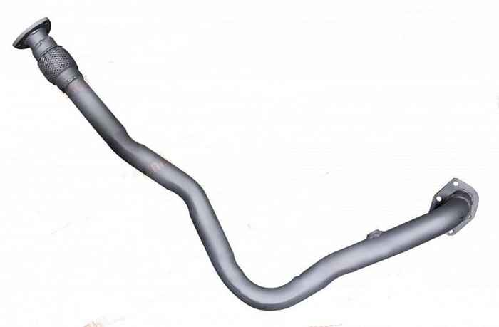 Труба приемная ВАЗ 2123 Нива Шевроле нового образца с гофрой <b>АВТОГЛУШИТЕЛЬ АК 2123-1203010-10</b> - изображение