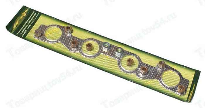 Ремкомплект коллектора выпуск ВАЗ 2112 16 клап. (прокладки металл., гайка метал) <b>АВТОРЕМ 0813д</b> - изображение