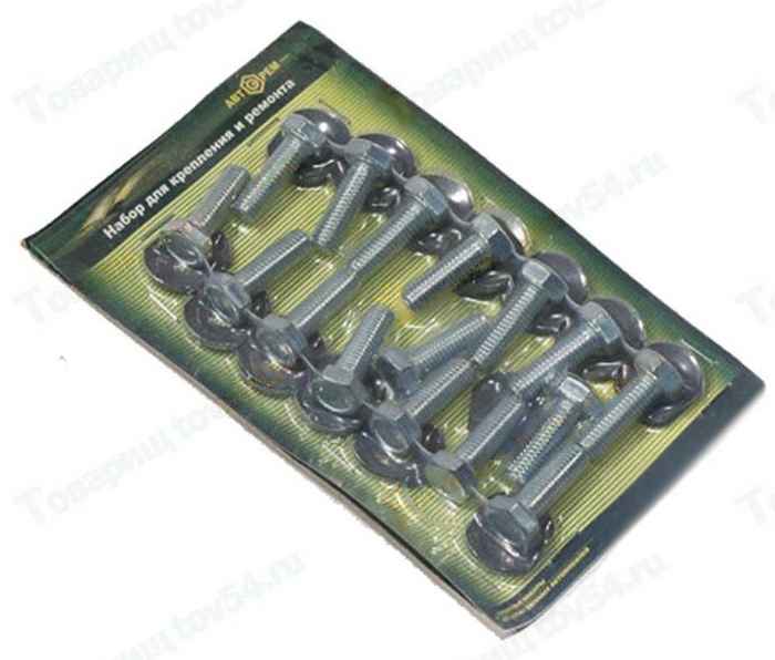 Набор крепежа поддона ВАЗ 2108 (16 болтов,16 шайб) <b>АВТОРЕМ 868</b> - изображение