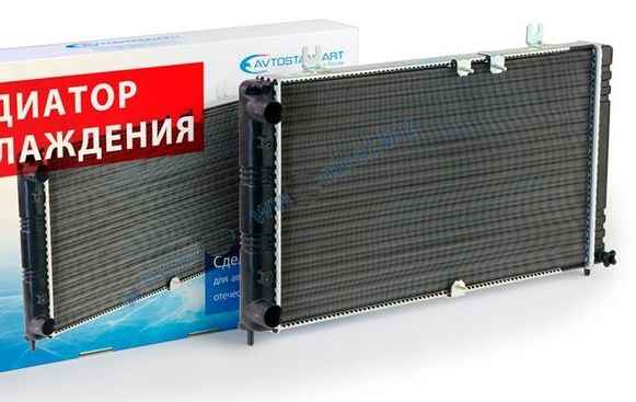 Радиатор охлаждения ВАЗ 1118 Калина алюминиевый <b>АВТОСТАНДАРТ 1118-1301012-88</b> - изображение