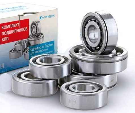 Подшипники КПП ВАЗ 2101 5-ступ. комплект 6шт <b>АВТОСТАНДАРТ 2107-1701033-88</b> - изображение