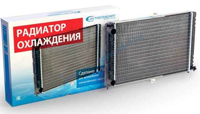 Радиатор охлаждения ВАЗ 2108 (инж) алюминиевый <b>АВТОСТАНДАРТ 21082-1301012-88</b> - изображение