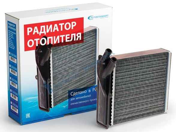 Радиатор отопителя ВАЗ 2108 алюминиевый <b>АВТОСТАНДАРТ 2108-8101060-88</b> - изображение