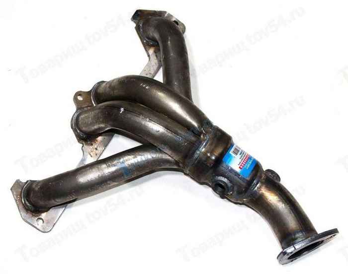 Труба приемная ВАЗ 21101 (1.6л, 8 клап., Евро-3, под 2 датчика) паук <b>АВТОСТАНДАРТ 2110-1203008-99</b> - изображение