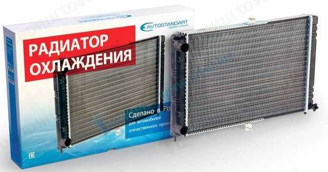 Радиатор охлаждения ВАЗ 2110 (инж) алюминиевый <b>АВТОСТАНДАРТ 2112-1301012-88</b> - изображение