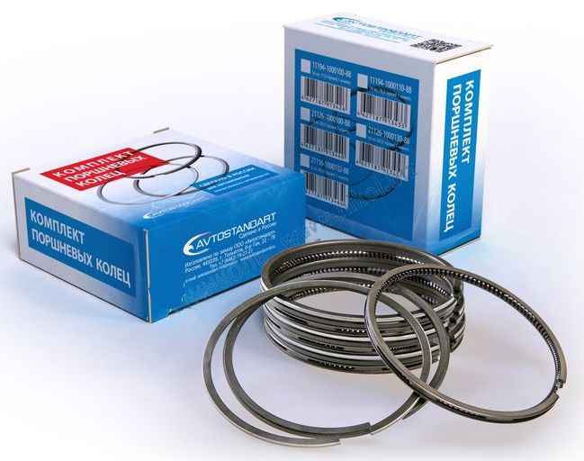 Кольца поршневые (82,0) ВАЗ 2170 Приора, 2190 Гранта (дв.21126, 16кл) <b>АВТОСТАНДАРТ 21126-1000100-88</b> - изображение