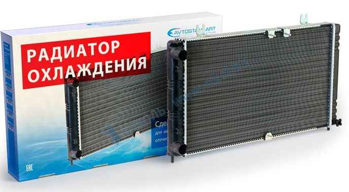 Радиатор охлаждения ВАЗ 2170 Приора под кондиционер <b>АВТОСТАНДАРТ 2170-1301012-88</b> - изображение Радиатор охлаждения ВАЗ 2170 Приора под кондиционер <b>АВТОСТАНДАРТ 2170-1301012-88</b> - изображение