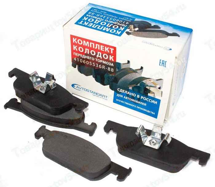 Колодки тормозные передние Lada X-Ray двиг.ВАЗ 155мм <b>АВТОСТАНДАРТ 410605536R88</b> 410605536R - изображение
