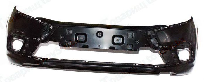 Бампер ВАЗ 2190 Гранта FL (с 2018г) передний под покраску с отверстиями под противотуманные фары <b>АВТОВАЗ 8450103785</b> - изображение