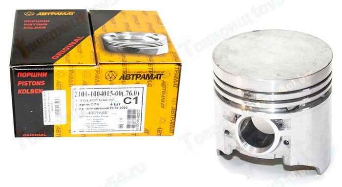 Поршни ВАЗ 2101 (76,0) группа C <b>Автрамат 2101-1004015</b> - изображение Поршни ВАЗ 2101 (76,0) группа C <b>Автрамат 2101-1004015</b> - изображение
