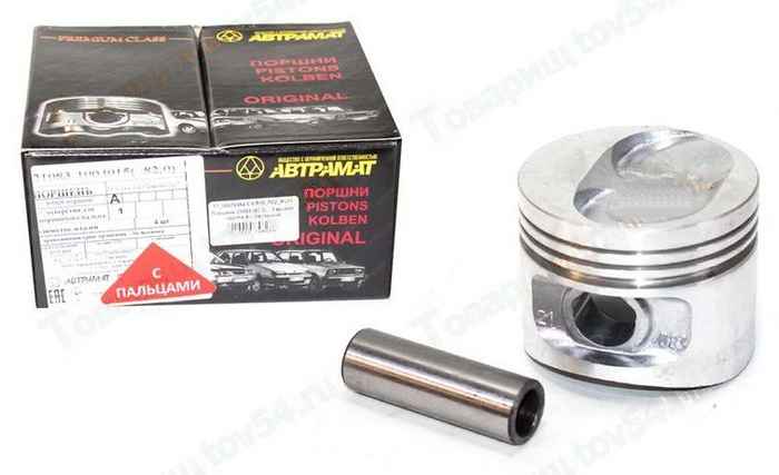 Поршни ВАЗ 21083 (82,0) группа A с пальцами <b>Автрамат 21083-1004015</b> - изображение Поршни ВАЗ 21083 (82,0) группа A с пальцами <b>Автрамат 21083-1004015</b> - изображение