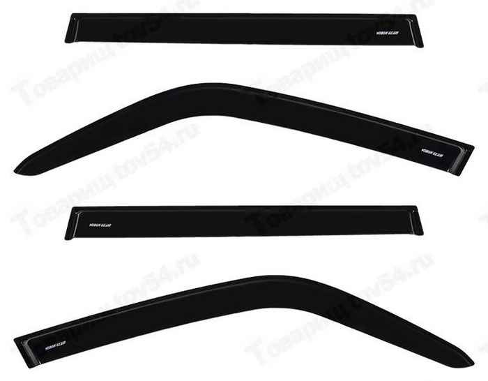 Ветровики (дефлекторы) для дверей ВАЗ 2123 Шевроле-Нива VORON GLASS самоклеящиеся <b>AZARD ДЕФ00274</b> - изображение