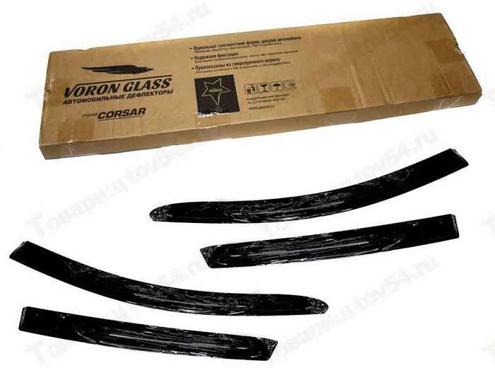 Ветровики LADA X-Ray 4шт VORON GLASS CORSAR накладные на скотч особо прочный <b>AZARD DEF00891</b> - изображение