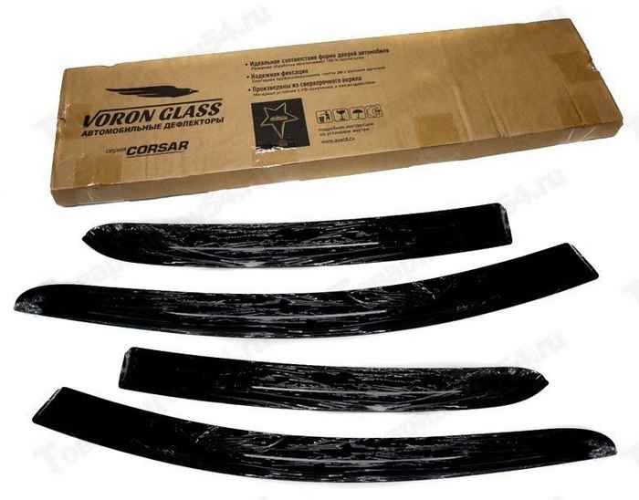 Ветровики LADA VESTA 4шт VORON GLASS CORSAR накладные на скотч особо прочные <b>AZARD DEF00892</b> - изображение Ветровики LADA VESTA 4шт VORON GLASS CORSAR накладные на скотч особо прочные <b>AZARD DEF00892</b> - изображение