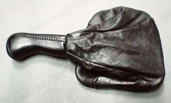 Ручка рычага КПП ВАЗ 2110 с чехлом и рамкой (натуральная кожа) черный <b>AZARD КПП00068</b> - изображение