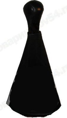 Ручка рычага КПП ВАЗ 2123 Шеви Нива с чехлом и рамкой большая (натуральная кожа) черный <b>AZARD КПП00121</b> - изображение