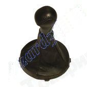 Ручка рычага КПП ВАЗ 2123 Шеви Нива с чехлом и рамкой малая (натуральная кожа) черный <b>AZARD КПП00122</b> - изображение