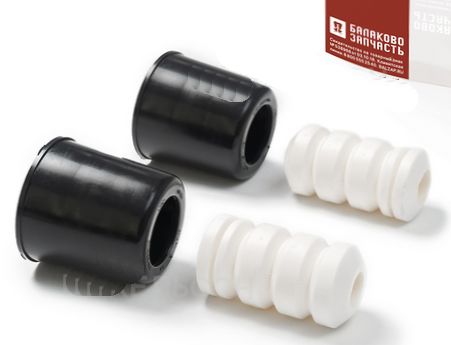 Отбойник + пыльник стойки передней ВАЗ 2110 (2шт) полиуретан белый/пластик <b>БАЛАКОВО Запчасть 07732</b> - изображение Отбойник + пыльник стойки передней ВАЗ 2110 (2шт) полиуретан белый/пластик <b>БАЛАКОВО Запчасть 07732</b> - изображение