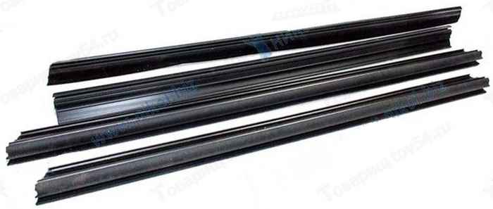 Уплотнитель опускного стекла ВАЗ 1118 Калина, 2190 Гранта (бархотки) нижн внутр (4шт) <b>Балаково Запчасть 11119</b> - изображение