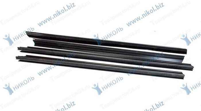 Уплотнитель опускного стекла ВАЗ 2123 Нива Шевроле (бархотки) нижн.наружн. (4шт) <b>Балаково Запчасть 11212</b> - изображение