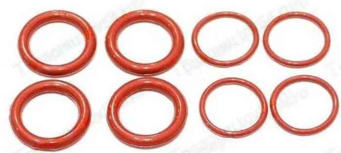 Уплотнители свечных колодцев ВАЗ 2112 (комплект 8 шт) силикон краснный <b>БАЛАКОВО Запчасть 11878</b> - изображение