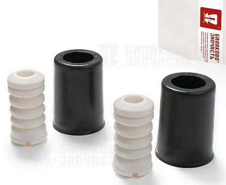 Отбойник + пыльник стойки передней ВАЗ 2108 (2 шт) полиуретан белый <b>БАЛАКОВО Запчасть 12374</b> - изображение