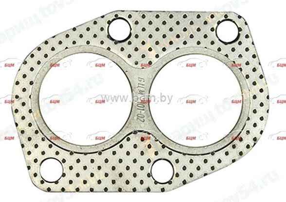Прокладка приемной трубы ВАЗ 2101 жесть перфорированная <b>БЦМ 2101-02П</b> - изображение