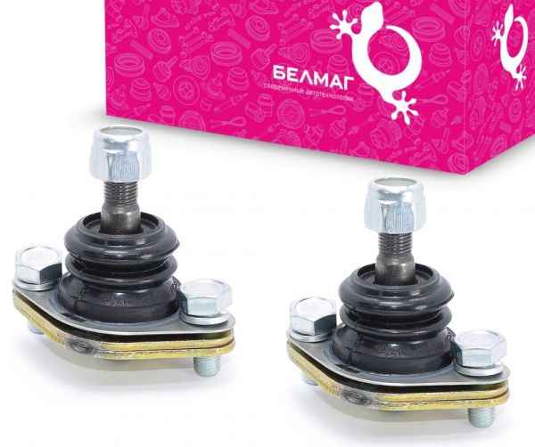 Опоры шаровые ВАЗ 2108 комплект 2шт с крепежом <b>БЕЛМАГ BM.0089</b> (2108-2904192) - изображение