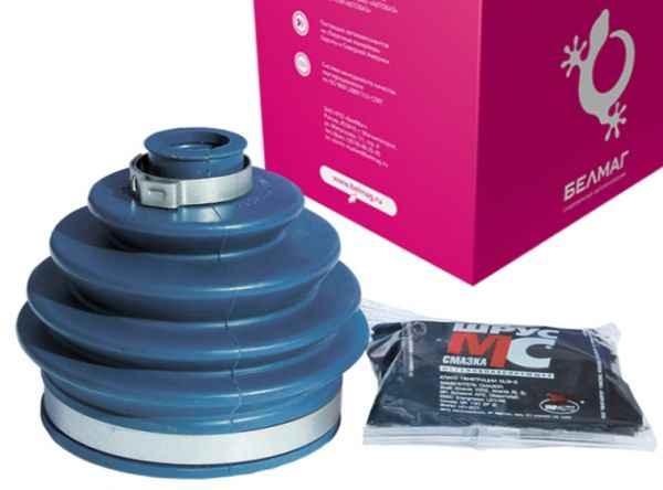 Пыльник ШРУС ВАЗ 2108-2110 наружный (+2 хомута, смазка) <b>БЕЛМАГ BM.6856</b> (2110-2215030) - изображение