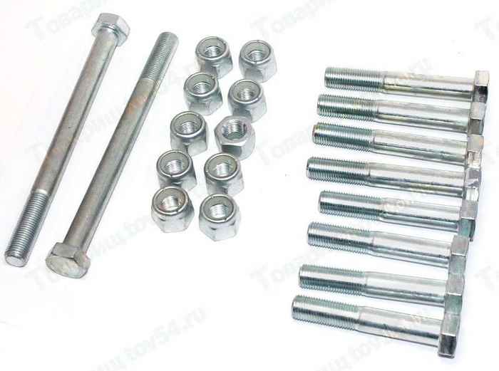 Набор крепежа реактивной штанги ВАЗ 2101 гайка тефлон (№1) <b>БЕЛЗАН НБРТ-1</b> - изображение