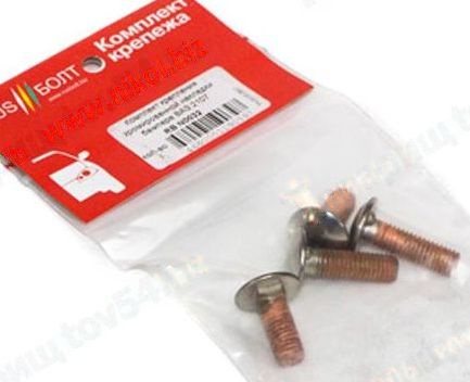 Набор крепежа хромированной накладки бампера ВАЗ 2107 <b>БЕЛЗАН RB N0032</b> в упаковке RUS БОЛТ - изображение