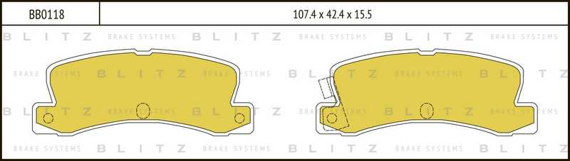 Колодки тормозные дисковые <b>BLITZ BB0118</b> - изображение Колодки тормозные дисковые <b>BLITZ BB0118</b> - изображение