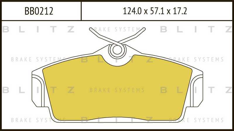 Колодки тормозные дисковые <b>BLITZ BB0212</b> - изображение